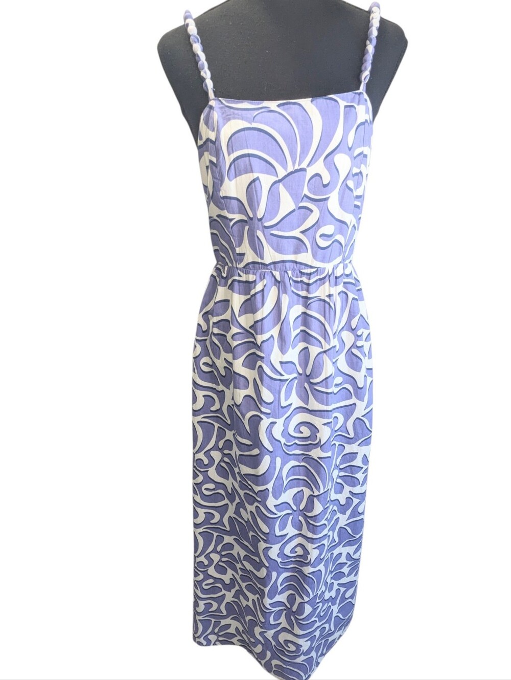 Japna Lavender and White Braided Strap Maxi Dress XL Casual Comfort Wear